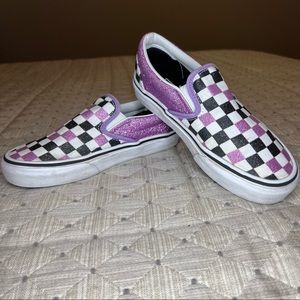 Purple Checkered Vans Women’s Size 5
